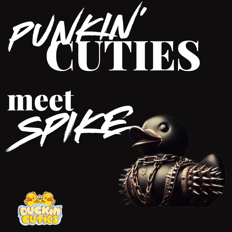 Punkin' Cuties Goth Duck – Dark & Edgy Rubber Duck for Alternative Aesthetics