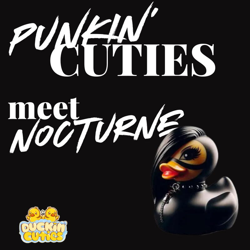 Punkin' Cuties Goth Duck – Dark & Edgy Rubber Duck for Alternative Aesthetics