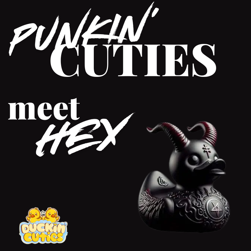 Punkin' Cuties Goth Duck – Dark & Edgy Rubber Duck for Alternative Aesthetics